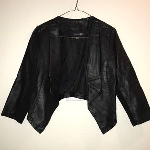 Forever 21 Cropped Leather Jacket